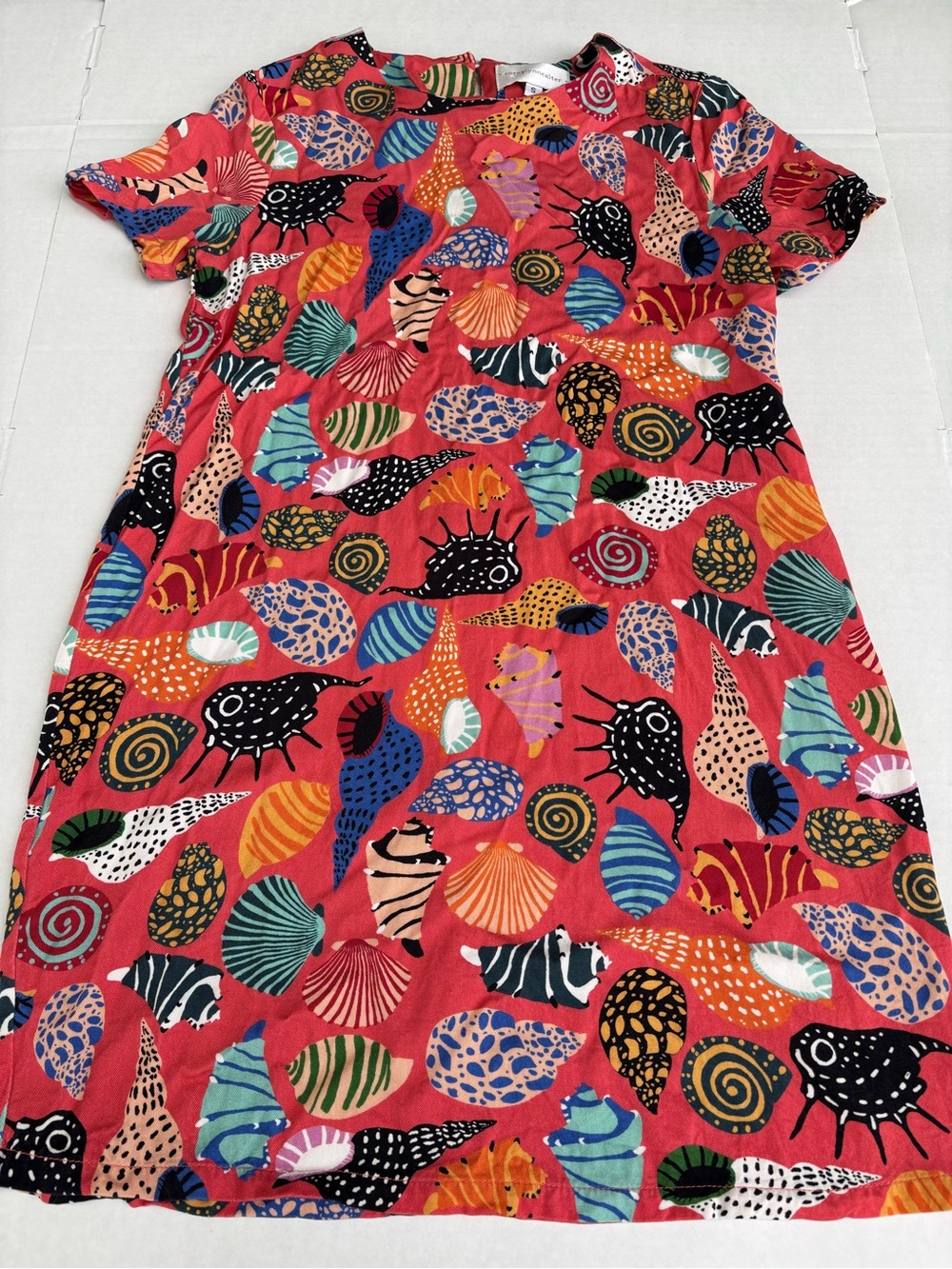 Anthropologie Brand Corey Lynn Calter Coral Seashell Mini Dress Size Small Exlnt